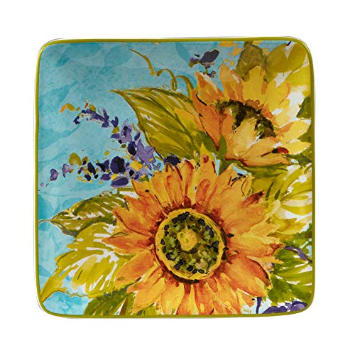 Certified International Sun Garden 6" Canape/Luncheon Plates, Set of 4, Multicolor