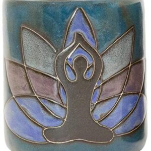 Mara Stoneware Yoga Meditation 16oz Handcrafted Mug