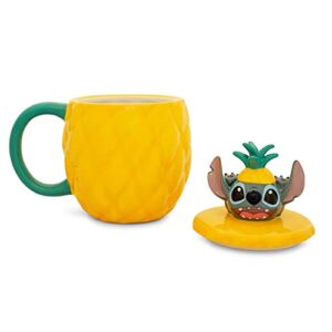 Disney Lilo & Stitch Pineapple 3D Sculpted Ceramic Mug With Lid | Holds 20 Ounce