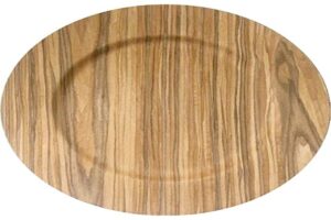 alex wood style charger plates 13inch set of 6 dinner chargers for tabletop decor holiday wedding party (wood), dia 13 inch