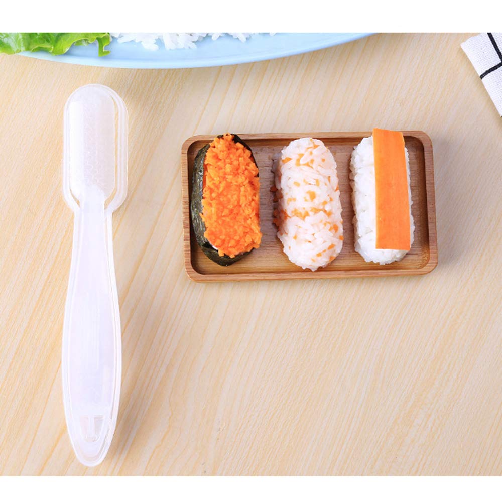 Acxico 2Pcs Japan Sushi Maker Mold Rectangle Onigiri Rice Ball Mold Nigiri Mould Non Stick Press Scoop Bento Making Tool Kit