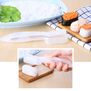 Acxico 2Pcs Japan Sushi Maker Mold Rectangle Onigiri Rice Ball Mold Nigiri Mould Non Stick Press Scoop Bento Making Tool Kit