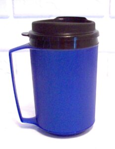 12 oz foam insulated thermoserv travel coffee mug (blue)