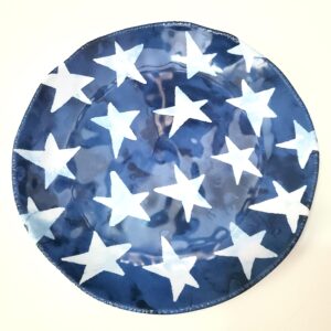 Modern Southern Home Americana Salad Accent Plates, Set of 4 Different Patriotic Designs, 9 inches by 9 inches, Multicolor, 9x9