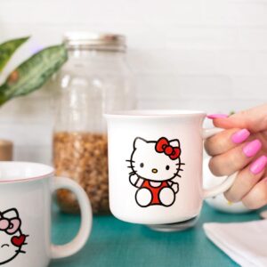 Toynk Hello Kitty 9 and 16 Ounce Ceramic Camper Mug Set of 2