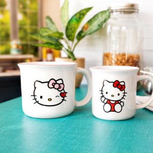 Toynk Hello Kitty 9 and 16 Ounce Ceramic Camper Mug Set of 2