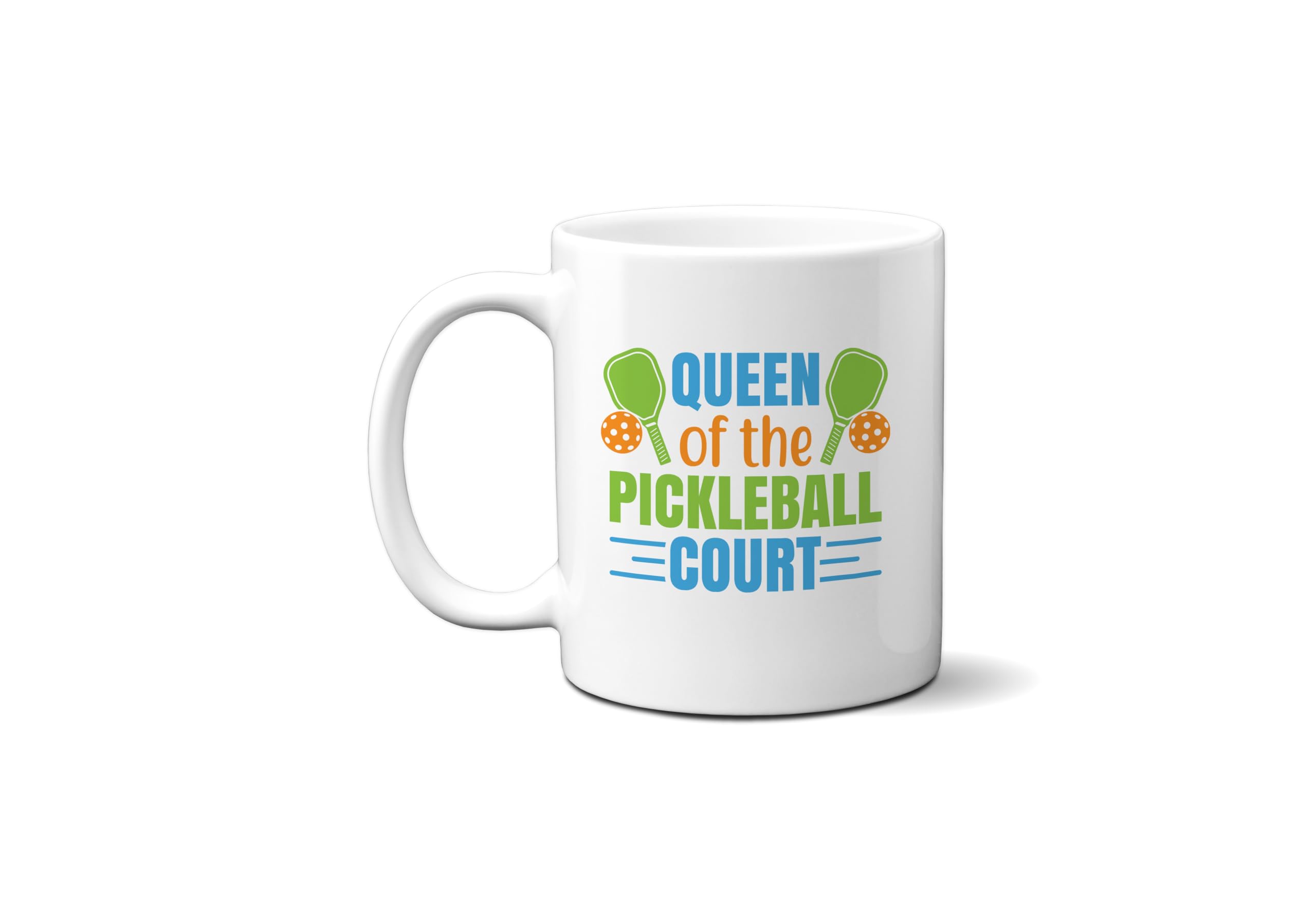 CANARY ROAD Queen of the Pickleball Court Mug | Pickleball Accessories | Gift For Grandma | Gifts For Her | Mothers Day Gift | Unique Mom Gift | Gift for Pickleball Player | Pickleball Player Mug