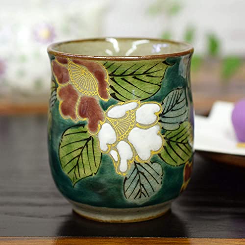 Japanese Yunomi Tea Cup Camellia KUTANI YAKI(ware)