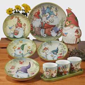 Certified International Garden Gnomes 18 oz. Mugs, Set of 4 Assorted Designs