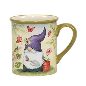 Certified International Garden Gnomes 18 oz. Mugs, Set of 4 Assorted Designs