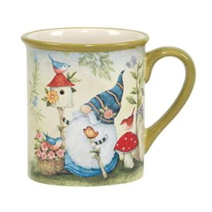 Certified International Garden Gnomes 18 oz. Mugs, Set of 4 Assorted Designs