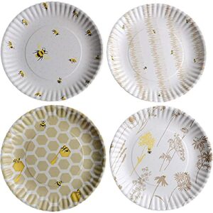 wgp busy bees melamine 9 plates - set of four