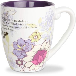 pavilion gift company mark my words 50th birthday mug, 4-3/4-inch, 20-ounce capacity, multicolor, 1 count (pack of 1)