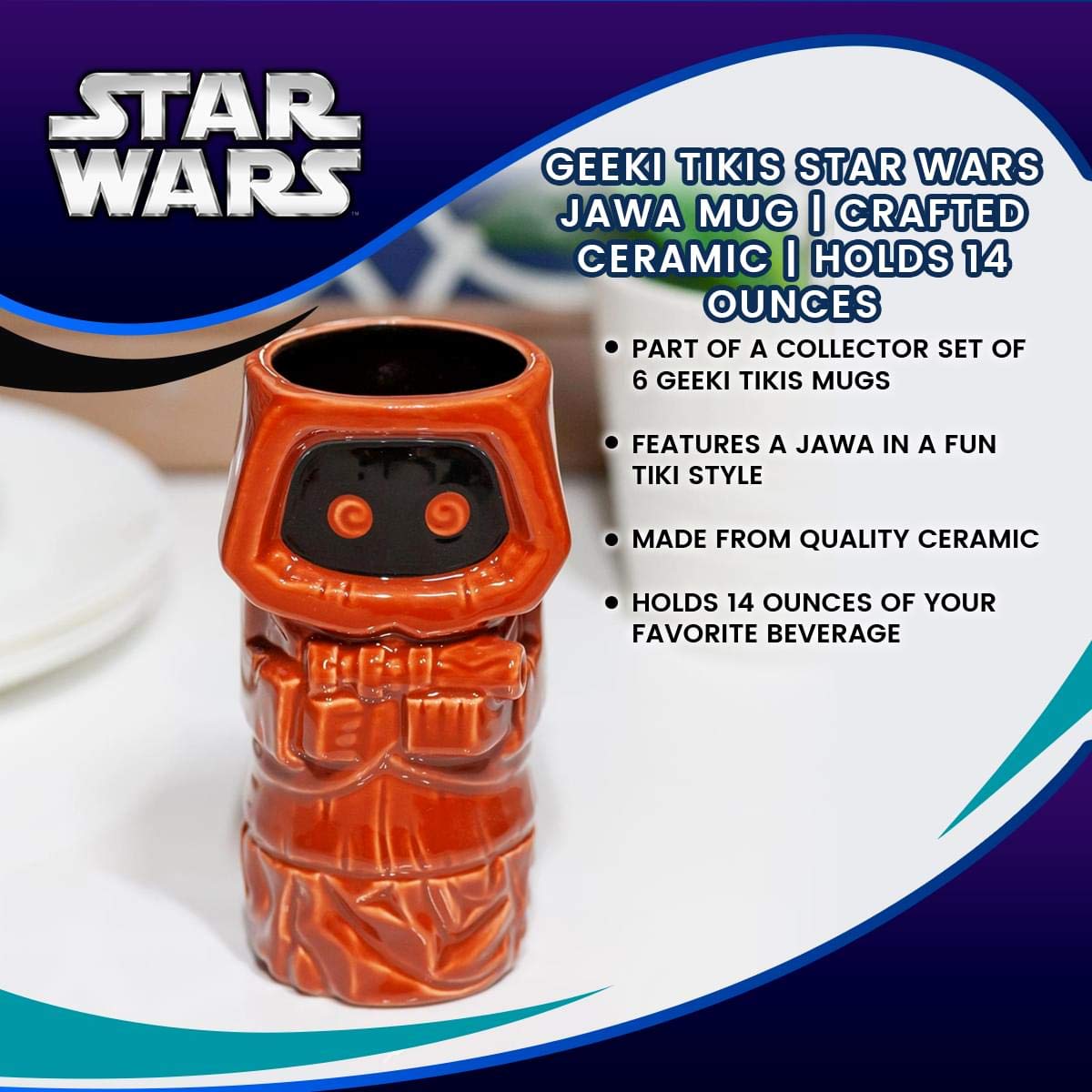 STAR WARS Geeki Tikis Jawa Mug | Crafted Ceramic | Holds 14 Ounces