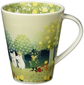 山加商店 yamaka shoten mm3201-35 moomin luonto mug, large, 16.9 fl oz (500 ml), hill, green, moomin goods, scandinavian, gift, large, tableware, made in japan