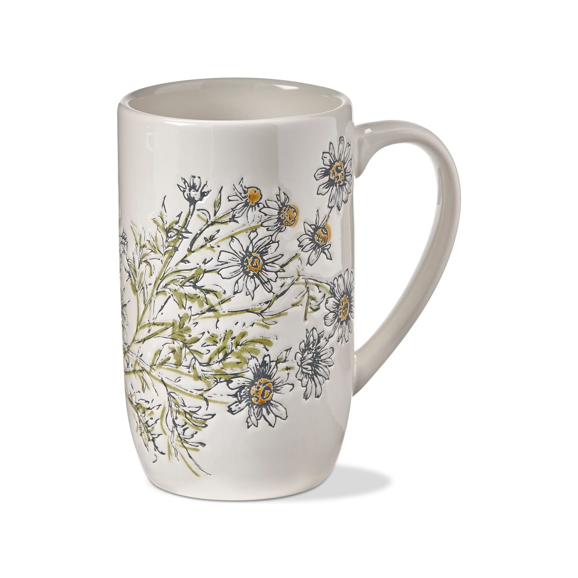 tag Chamomile Herb Garden Tall White Tea Stoneware Coffee Mug Gift Multi