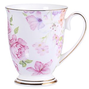 awhome royal fine bone china coffee mug assorted colors tea cup about 11oz /330ml (1, red)