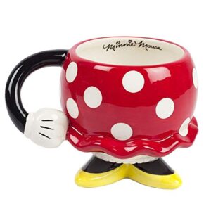 fab starpoint ceramic disney minnie mouse red drinking mug with arm, one size