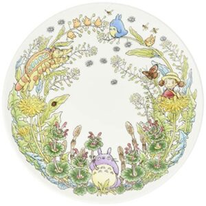 noritake t50116a/4660-2 my neighbor totoro plate, 9.1 inches (23 cm), dandelion version, microwave safe, 1 piece, bone china