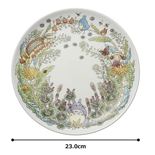 Noritake T50116A/4660-2 My Neighbor Totoro Plate, 9.1 inches (23 cm), Dandelion Version, Microwave Safe, 1 Piece, Bone China