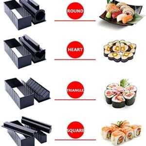 ELEDUCTMON Sushi Making Kit for Beginners - Original Sushi Maker Deluxe Exclusive Online Video Tutorials Complete with Sushi Knife 11 Piece DIY Sushi Set - Easy and Fun - Sushi Rolls - Maki Rolls