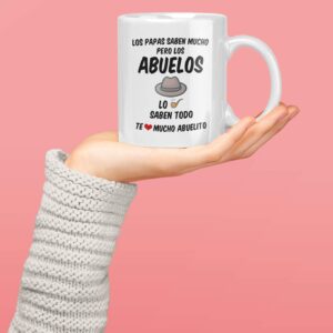 Regalos para el Mejor Abuelo del Mundo. 11 oz Abuelito Coffee Mug. Grandpa Cups in Spanish. Taza de Regalo de dia del Padre o Cumpleanos. (White)