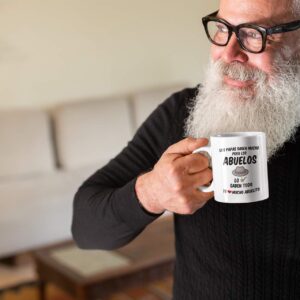 Regalos para el Mejor Abuelo del Mundo. 11 oz Abuelito Coffee Mug. Grandpa Cups in Spanish. Taza de Regalo de dia del Padre o Cumpleanos. (White)