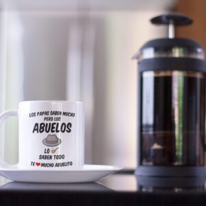 Regalos para el Mejor Abuelo del Mundo. 11 oz Abuelito Coffee Mug. Grandpa Cups in Spanish. Taza de Regalo de dia del Padre o Cumpleanos. (White)