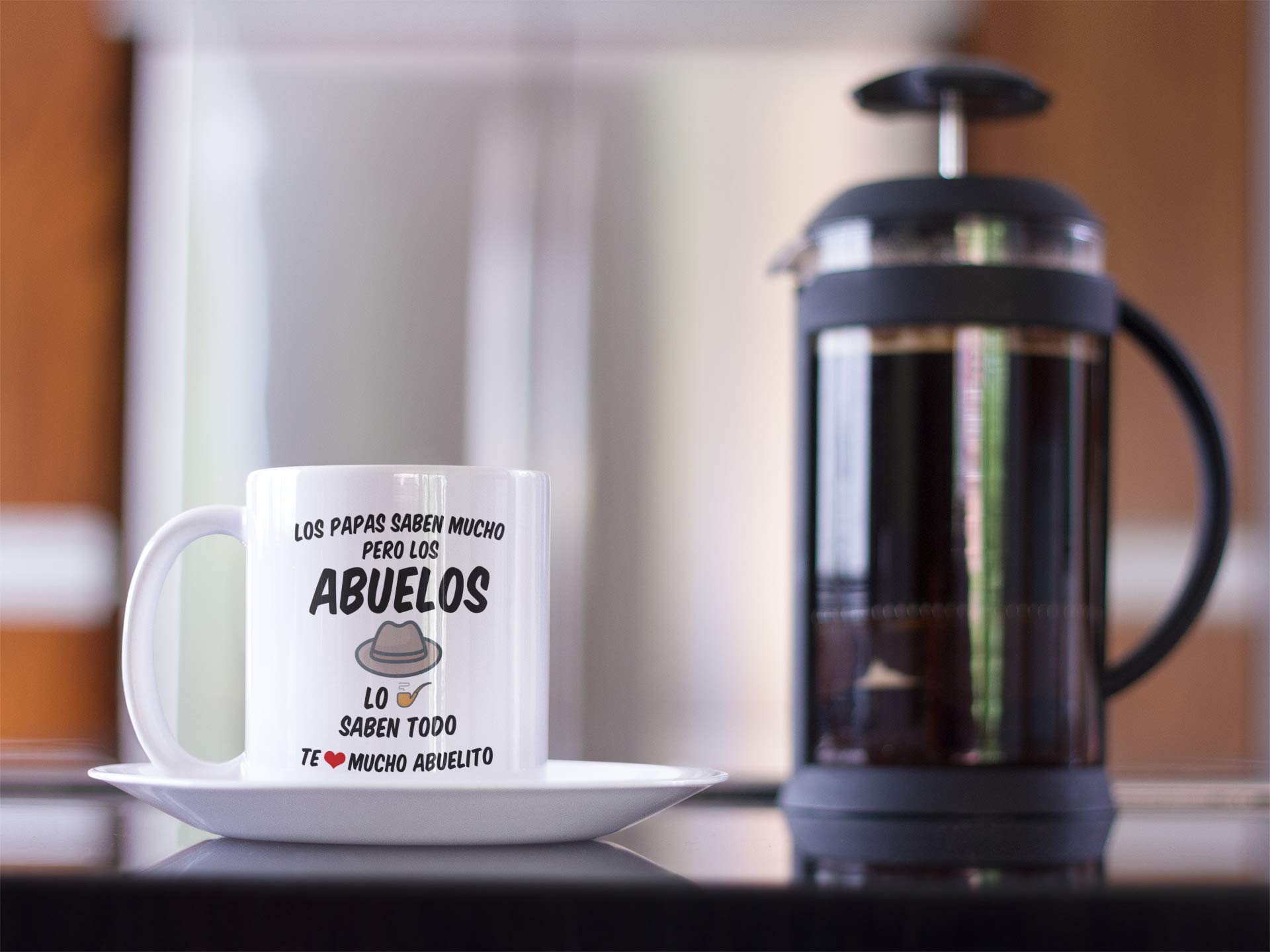 Regalos para el Mejor Abuelo del Mundo. 11 oz Abuelito Coffee Mug. Grandpa Cups in Spanish. Taza de Regalo de dia del Padre o Cumpleanos. (White)