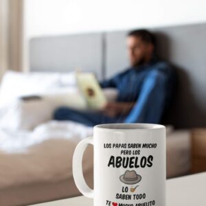 Regalos para el Mejor Abuelo del Mundo. 11 oz Abuelito Coffee Mug. Grandpa Cups in Spanish. Taza de Regalo de dia del Padre o Cumpleanos. (White)