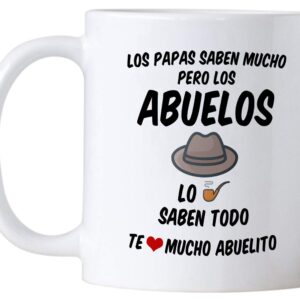 Regalos para el Mejor Abuelo del Mundo. 11 oz Abuelito Coffee Mug. Grandpa Cups in Spanish. Taza de Regalo de dia del Padre o Cumpleanos. (White)