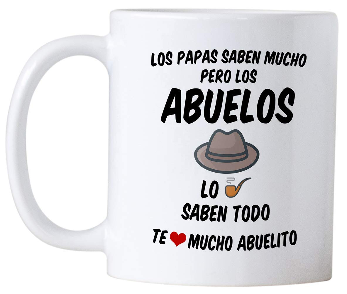 Regalos para el Mejor Abuelo del Mundo. 11 oz Abuelito Coffee Mug. Grandpa Cups in Spanish. Taza de Regalo de dia del Padre o Cumpleanos. (White)