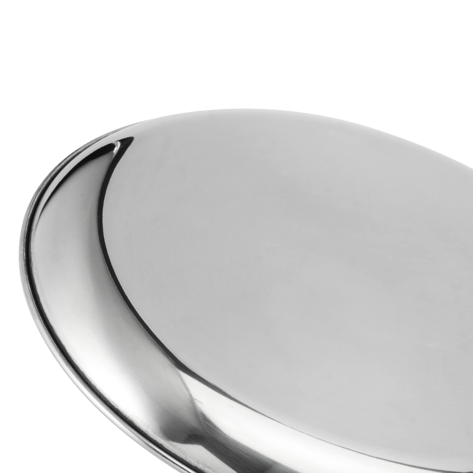 MUKCHAP 4 PCS 10 Inch Stainless Steel Plates, Round Metal Dinner Plate, Stainless Steel Dinner Dishes for Parting, Outdoor Camping, Salad, Fruit, Dishwasher Safe, Silver
