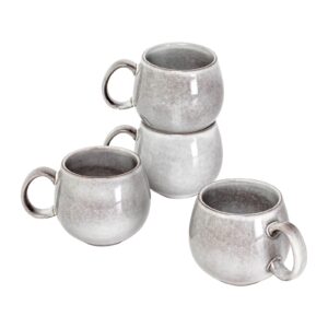 henxfen lead large coffee mugs set of 4-20 oz ceramic jumbo mugs with handle for latte, cereal, tea, cocoa, milk, thanksgiving christmas cups gift, microwave, dishwasher safe, grayish-white
