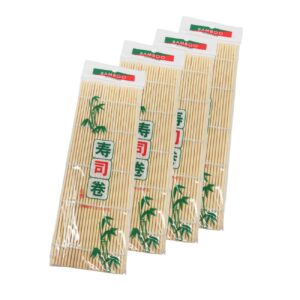 bamboo sushi rolling mat, 9.5x9.5 inch, 4 pcs set