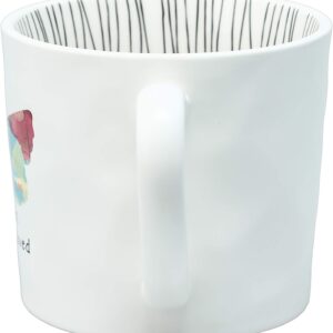 Pavilion - Mom You Are Loved - 16 Oz Debossed Butterfly Rainbow Stripe Coffee Cup Mug