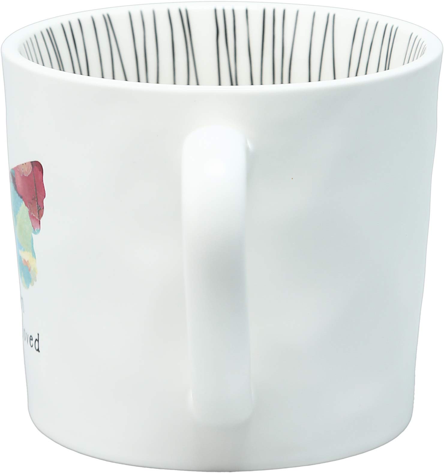 Pavilion - Mom You Are Loved - 16 Oz Debossed Butterfly Rainbow Stripe Coffee Cup Mug