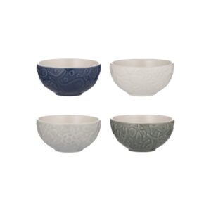 mason cash nautical set of 4 prep bowls, grey