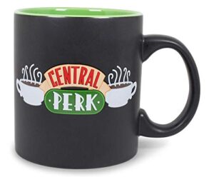 silver buffalo friends central perk doodle logo ceramic mug | holds 20 ounces