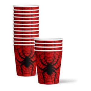 Spiderweb Birthday Party Supplies Set Plates Napkins Cups Tableware Kit for 16