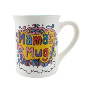 enesco our name is mud i'm a cool mom mama's coffee mug, 16 ounce, multicolor