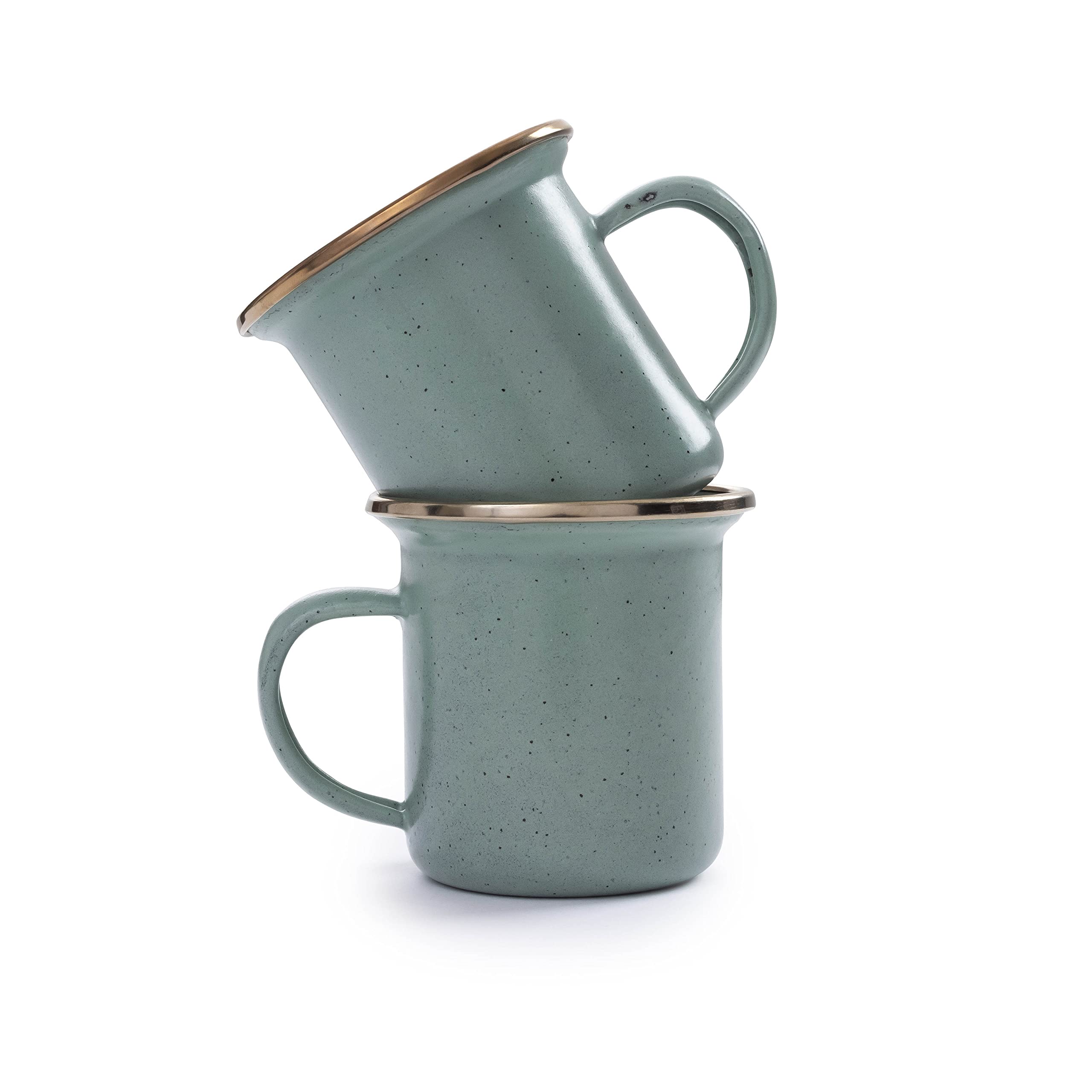 Barebones Enamel Espresso Cup Set - Mint, 4 oz