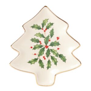 lenox 879592 holiday tree shaped party plate