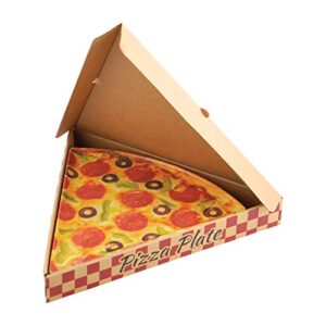 Supreme Housewares Pizza Slice Shaped Plates Set of 6, 9 Inch Melamine Pizza Plates