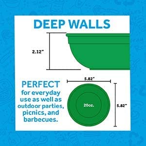 Re-Play Made in USA Set of 4 Flat Toddler Plates and 4 Bowls - Reusable 9" Kids Plates and 20 Oz. Toddler Bowl Set, Microwave and Dishwasher Safe - Toddler Plates and Bowls Set, Sage