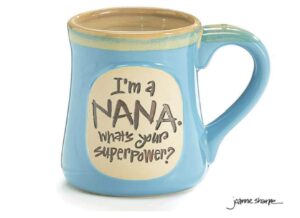 nana best job ever porcelain aqua coffee tea mug cup