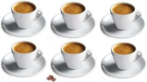 cuisinox cusinox white porcelain espresso cup sets for espresso coffee, 2 oz