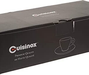 CUISINOX Cusinox White Porcelain Espresso Cup Sets for Espresso Coffee, 2 Oz