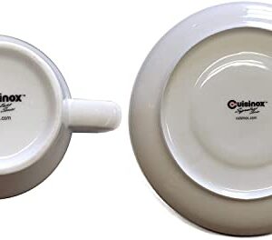 CUISINOX Cusinox White Porcelain Espresso Cup Sets for Espresso Coffee, 2 Oz