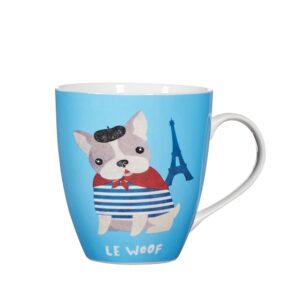 pfaltzgraff french bulldog ceramic coffee mug le woof
